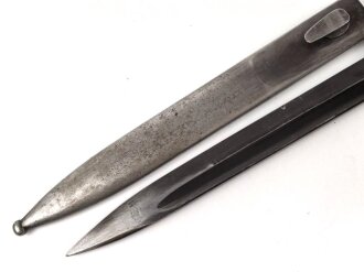 Seitengewehr M84/98 für k98 der Wehrmacht. Nummerngleiches Stück, Hersteller 41asw