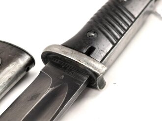 Seitengewehr M84/98 für k98 der Wehrmacht. Nummerngleiches Stück, Hersteller 41asw