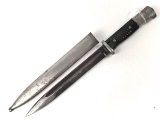 Seitengewehr M84/98 für k98 der Wehrmacht. Nummerngleiches Stück, Hersteller 41asw