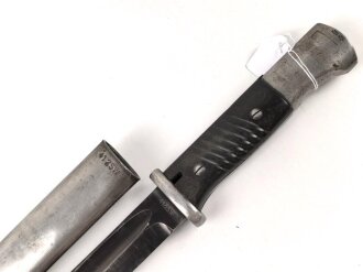 Seitengewehr M84/98 für k98 der Wehrmacht. Nummerngleiches Stück, Hersteller 41asw