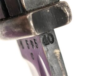 Seitengewehr M84/98 für k98 der Wehrmacht. Getragenes Stück, auf der Klinge Farbflecken ?