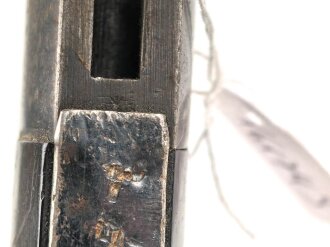 Seitengewehr M84/98 für k98 der Wehrmacht. Getragenes Stück, auf der Klinge Farbflecken ?