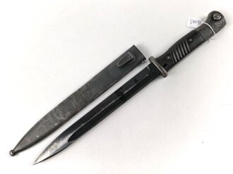 Seitengewehr M84/98 für k98 der Wehrmacht. Getragenes Stück, auf der Klinge Farbflecken ?