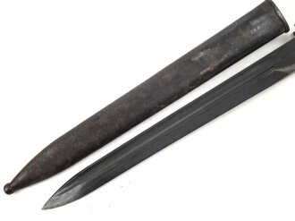 Jugoslawien, Seitengewehr Modell 24 Mauser mit eingekürztem Laufring . Ungereinigtes Stück