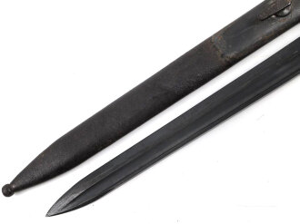 Jugoslawien, Seitengewehr Modell 24 Mauser mit eingekürztem Laufring . Ungereinigtes Stück