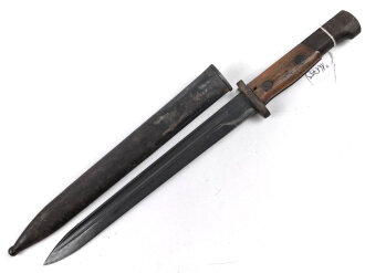 Jugoslawien, Seitengewehr Modell 24 Mauser mit eingekürztem Laufring . Ungereinigtes Stück