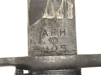 U.S. Army 2.Weltkrieg, Seitengewehr für M 1 Garand . Hersteller AH.  Scheide Originallack, ungereinigtes Stück