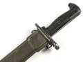 U.S. Army 2.Weltkrieg, Seitengewehr für M 1 Garand . Hersteller AH.  Scheide Originallack, ungereinigtes Stück