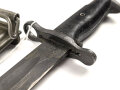U.S. Army 2.Weltkrieg, Seitengewehr für M 1 Garand . Hersteller AH.  Scheide Originallack, ungereinigtes Stück