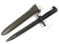 U.S. Army 2.Weltkrieg, Seitengewehr für M 1 Garand . Hersteller AH.  Scheide Originallack, ungereinigtes Stück