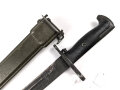 U.S. Army 2.Weltkrieg, Seitengewehr für M 1 Garand . Hersteller AH.  Scheide Originallack, ungereinigtes Stück