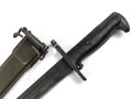 U.S. Army 2.Weltkrieg, Seitengewehr für M 1 Garand . Hersteller AH.  Scheide Originallack, ungereinigtes Stück