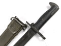 U.S. Army 2.Weltkrieg, Seitengewehr für M 1 Garand . Hersteller AH.  Scheide Originallack, ungereinigtes Stück