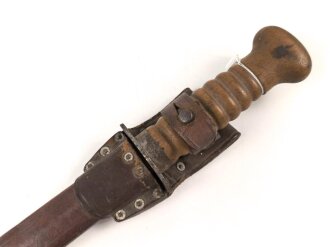 Niederlande, Kampfmesser Modell 1917, so bis 1940 ausgegeben. Nummerngleiches, ungereinigtes Stück