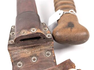 Niederlande, Kampfmesser Modell 1917, so bis 1940 ausgegeben. Nummerngleiches, ungereinigtes Stück