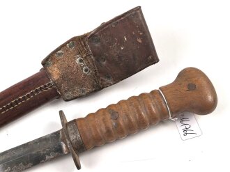 Niederlande, Kampfmesser Modell 1917, so bis 1940 ausgegeben. Nummerngleiches, ungereinigtes Stück