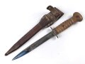 Niederlande, Kampfmesser Modell 1917, so bis 1940 ausgegeben. Nummerngleiches, ungereinigtes Stück
