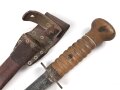 Niederlande, Kampfmesser Modell 1917, so bis 1940 ausgegeben. Nummerngleiches, ungereinigtes Stück