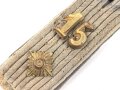 Einzelne  Schulterklappe für einen Oberleutnant im Infanterieregiment 15, Länge etwa 10cm