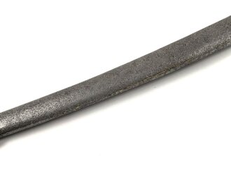 Sandgestrahlte Scheide für einen Reitersäbel, passend für zum Beispiel  Frankreich, Säbel für Husaren Modell 1803. Gesamtlänge 93cm