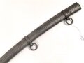 Sandgestrahlte Scheide für einen Reitersäbel, passend für zum Beispiel  Frankreich, Säbel für Husaren Modell 1803. Gesamtlänge 93cm