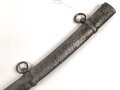 Sandgestrahlte Scheide für einen Reitersäbel, passend für zum Beispiel  Frankreich, Säbel für Husaren Modell 1803. Gesamtlänge 93cm