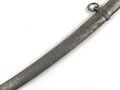 Sandgestrahlte Scheide für einen Reitersäbel, passend für zum Beispiel  Frankreich, Säbel für Husaren Modell 1803. Gesamtlänge 93cm