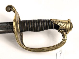 Frankreich, Säbel für Offiziere der Infanterie Modell 1845. Datiert 1915 , Scheide fehlt