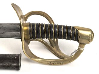 Frankreich, Kürassier Pallasch Modell 1802/03, Kammerstück Klingenthal 1816. Gereinigt