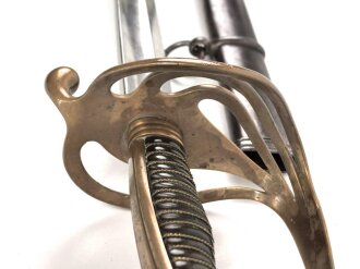 Frankreich, Säbel für Offiziere der Infanterie Modell 1882. Datiert 1883, getragenes Stück