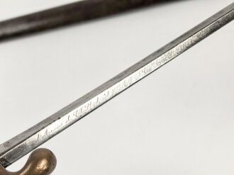 Frankreich, Säbel für Offiziere der Infanterie Modell 1882. Datiert 1883, getragenes Stück