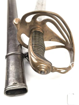Frankreich, Säbel für Offiziere der Infanterie Modell 1882. Datiert 1883, getragenes Stück