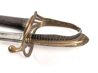 Frankreich, Säbel für Offiziere der Infanterie Modell 1882. Datiert 1883, getragenes Stück