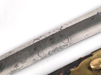 Bayern, Bürgerwehrsäbel um 1830 in gutem Gesamtzustand. Die Klinge mit geätzter Chiffre "L" unter Krone.