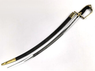 Bayern, Bürgerwehrsäbel um 1830 in gutem Gesamtzustand. Die Klinge mit geätzter Chiffre "L" unter Krone.