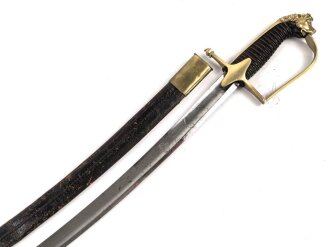 Bayern, Bürgerwehrsäbel um 1830 in gutem Gesamtzustand. Die Klinge mit geätzter Chiffre "L" unter Krone.