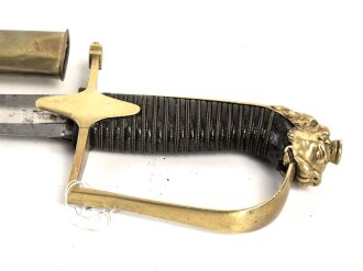 Bayern, Bürgerwehrsäbel um 1830 in gutem Gesamtzustand. Die Klinge mit geätzter Chiffre "L" unter Krone.