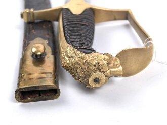 Bayern, Bürgerwehrsäbel um 1830 in gutem Gesamtzustand. Die Klinge mit geätzter Chiffre "L" unter Krone.