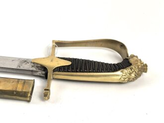 Bayern, Bürgerwehrsäbel um 1830 in gutem Gesamtzustand. Die Klinge mit geätzter Chiffre "L" unter Krone.