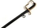 Bayern, Säbel für Infanterie Offiziere Modell 1855.  Scheide Originallack, das Gefäß neuzeitlich mit goldbronze lackiert. Saubere Klinge mit beidseitiger Ätzung " In Treue Fest"