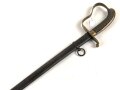 Bayern, Säbel für Infanterie Offiziere Modell 1855.  Scheide gereinigt und Original lackiert, die Klinge mit schwacher, doppelseitiger Ätzung leicht narbig.