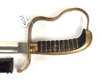 Bayern, Säbel für Infanterie Offiziere Modell 1855.  Scheide alt überlackiert, Klinge von WKC leicht angeschliffen. Doppelseitige Ätzung " In treue Fest"