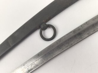 Bayern, Bürgerwehrsäbel um 1860. Gereinigtes Stück, die Klinge mit Gravur " Eisenhauer" " Christian Block in München" sowie gekrönter Chiffre.