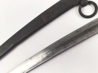 Bayern, Bürgerwehrsäbel um 1860. Gereinigtes Stück, die Klinge mit Gravur " Eisenhauer" " Christian Block in München" sowie gekrönter Chiffre.