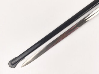 Bayern, Kavallerie Degen KD89 für einen Angehörigen im " königlich bayrischen 2. Ulanen Regiment König"  Doppelseitig Geäzte Klinge, , die Scheide alt überlackiert