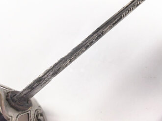 Bayern, Kavallerie Degen KD89 für einen Angehörigen im " königlich bayrischen 2. Ulanen Regiment König"  Doppelseitig Geäzte Klinge, , die Scheide alt überlackiert