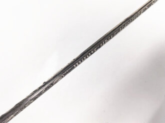 Bayern, Kavallerie Degen KD89 für einen Angehörigen im " königlich bayrischen 2. Ulanen Regiment König"  Doppelseitig Geäzte Klinge, , die Scheide alt überlackiert