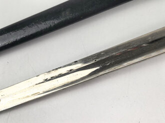 Bayern, Kavallerie Degen KD89 für einen Angehörigen im " königlich bayrischen 2. Ulanen Regiment König"  Doppelseitig Geäzte Klinge, , die Scheide alt überlackiert