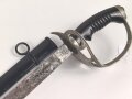 Bayern, Kavallerie Degen KD89 für einen Angehörigen im " königlich bayrischen 2. Ulanen Regiment König"  Doppelseitig Geäzte Klinge, , die Scheide alt überlackiert