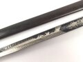 Preußen, Kavallerie Degen KD89 für einen Angehörigen im " Husaren Regiment No. 16"  Doppelseitig Geäzte Klinge, Klingenschraube anscheinend verkantet eingedreht, Griff wackelt